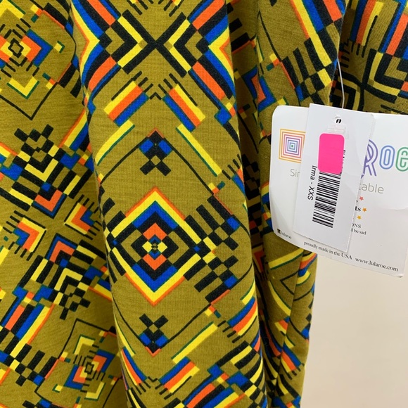 NWT lularoe Irma xxs green and black! - Picture 2 of 2